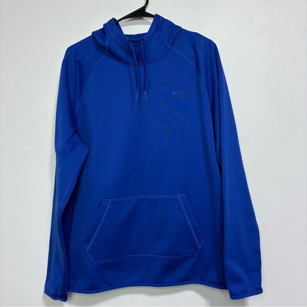 Nike Men's Hoodie Sweatshirt Blue XL Therma-Fit Athletic Activewear